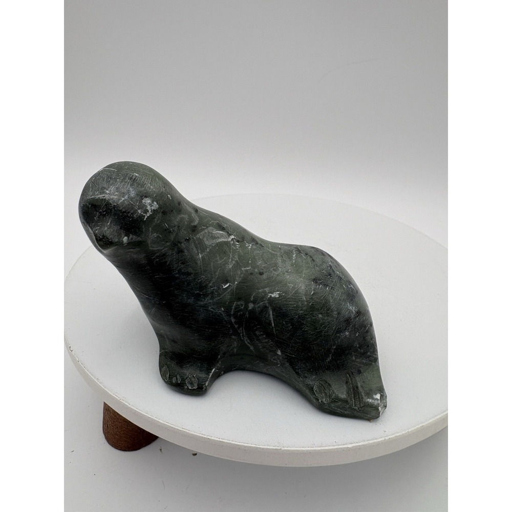 Authentic Inuit Art Eskimo Carving Seal‎ Signed 1979 Alaska